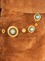 Lillie Rubin Fringed Suede Ensemble Suit arcadeshops.com