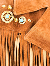 Lillie Rubin Fringed Suede Ensemble Suit arcadeshops.com