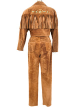 Lillie Rubin Fringed Suede Ensemble Suit arcadeshops.com