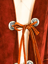 Western Suede Maxi Vest Jacket arcadeshops.com