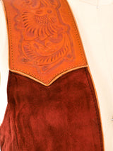Western Suede Maxi Vest Jacket arcadeshops.com