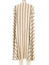 Pauline Trigere Striped Linen Cape Ensemble Suit arcadeshops.com
