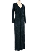 Lee Jordan Sequin Jersey Jumpsuit Jumpsuit arcadeshops.com