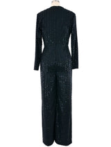 Lee Jordan Sequin Jersey Jumpsuit Jumpsuit arcadeshops.com