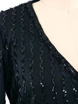 Lee Jordan Sequin Jersey Jumpsuit Jumpsuit arcadeshops.com