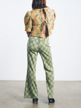 Quilted Floral Crop Top Top arcadeshops.com