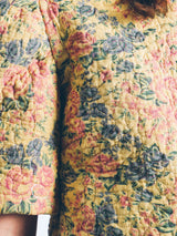 Quilted Floral Crop Top Top arcadeshops.com