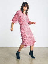 Rose Tiered Fringe Dress Dress arcadeshops.com