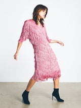 Rose Tiered Fringe Dress Dress arcadeshops.com