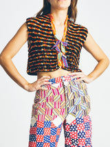 Cropped Loop Knit Vest Top arcadeshops.com