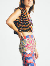 Cropped Loop Knit Vest Top arcadeshops.com
