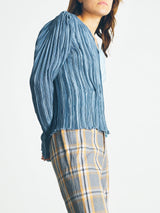 Mary McFadden Monochromatic Plisse Top Top arcadeshops.com