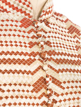 Oscar de la Renta Fur Trimmed Brocade Gown Dress arcadeshops.com