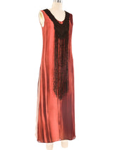 Byblos Fringed Bib Accented Dress Dress arcadeshops.com