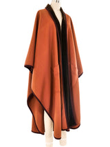 Yves Saint Laurent Toffee Wool Cape Outerwear arcadeshops.com