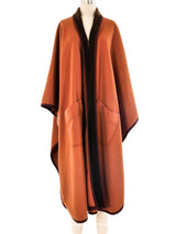 Yves Saint Laurent Toffee Wool Cape Outerwear arcadeshops.com