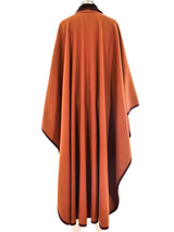 Yves Saint Laurent Toffee Wool Cape Outerwear arcadeshops.com