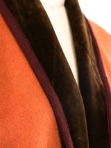 Yves Saint Laurent Toffee Wool Cape Outerwear arcadeshops.com