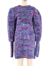 Striped Mohair Knit Sweater Dress Dress arcadeshops.com