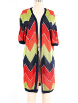 Gucci Metallic Chevron Knit Duster Jacket arcadeshops.com