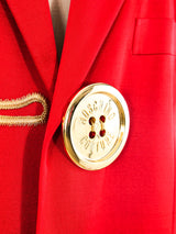 Moschino Oversized Button Satin Suit Suit arcadeshops.com