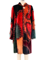Patchwork Pieced Fur Coat Outerwear arcadeshops.com