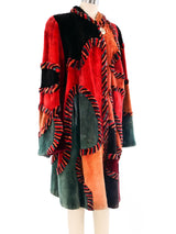 Patchwork Pieced Fur Coat Outerwear arcadeshops.com