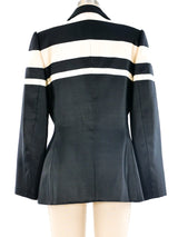 Bill Blass Striped Silk Blazer Jacket arcadeshops.com