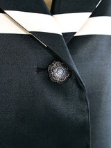 Bill Blass Striped Silk Blazer Jacket arcadeshops.com