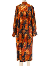 Autumnal Floral Silk Dress Dress arcadeshops.com