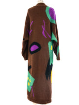 Graphic Knit Maxi Cardigan Jacket arcadeshops.com