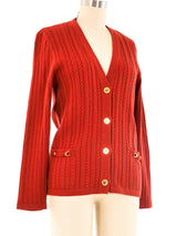 Celine Cable Knit Cardigan Top arcadeshops.com