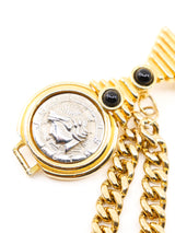 Judith Leiber Coin Embellished Stretch Belt Accessory arcadeshops.com