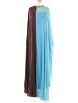 Colorblock Chiffon Caftan Dress arcadeshops.com