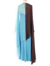 Colorblock Chiffon Caftan Dress arcadeshops.com