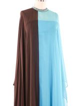 Colorblock Chiffon Caftan Dress arcadeshops.com
