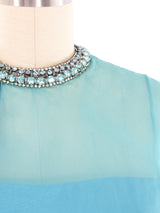 Colorblock Chiffon Caftan Dress arcadeshops.com