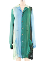 Issey Miyake Ombre Silk Jacket Jacket arcadeshops.com