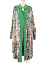 1920's Printed Lame Reversible Robe Jacket arcadeshops.com