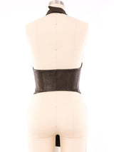Thierry Mugler Leather Halter Top Top arcadeshops.com