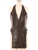 Thierry Mugler Leather Halter Top Top arcadeshops.com