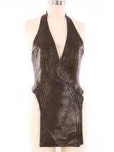Thierry Mugler Leather Halter Top Top arcadeshops.com