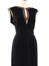 Thierry Mugler PVC Trimmed Sleeveless Dress Dress arcadeshops.com