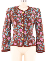 Yves Saint Laurent Floral Knit Jacket Jacket arcadeshops.com