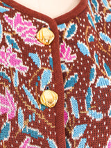 Yves Saint Laurent Floral Knit Jacket Jacket arcadeshops.com