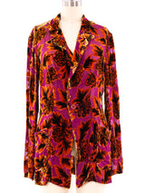 Yohji Yamamoto Velvet Burnout Floral Jacket Jacket arcadeshops.com