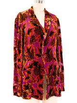 Yohji Yamamoto Velvet Burnout Floral Jacket Jacket arcadeshops.com