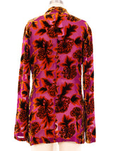 Yohji Yamamoto Velvet Burnout Floral Jacket Jacket arcadeshops.com