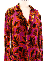 Yohji Yamamoto Velvet Burnout Floral Jacket Jacket arcadeshops.com