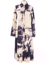 Celine Tie Dye Denim Shirt Dress Dress arcadeshops.com